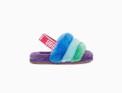 UGG Rainbow Fluff Yeah Slippers for Toddlers - Purple Multicolor India